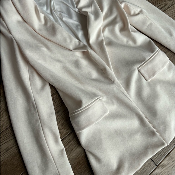 Fashion Nova Sasha Open Front Blazer - Cream Size XS - Picture 5 of 7
